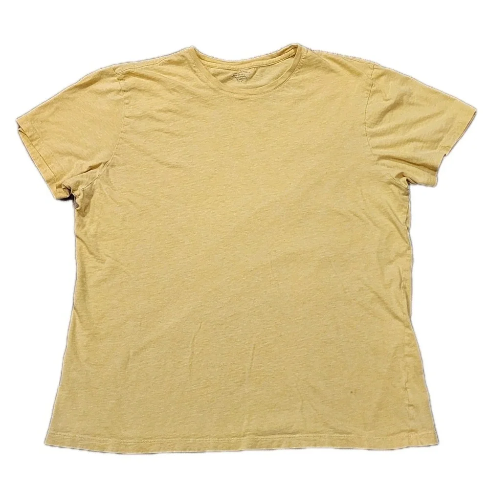 Banana Republic Men's T-Shirt, Size XL, Yellow, Cotton, Short Sleeve, Casual